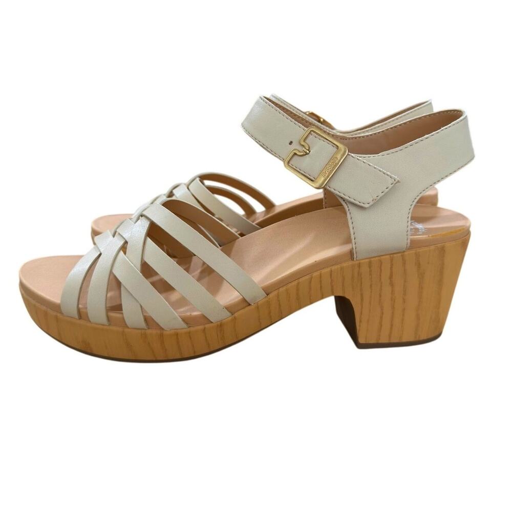 NEW Dr. Scholls Women's First Of All Open Toe Chunky Heel Sandals Tan Size 11M